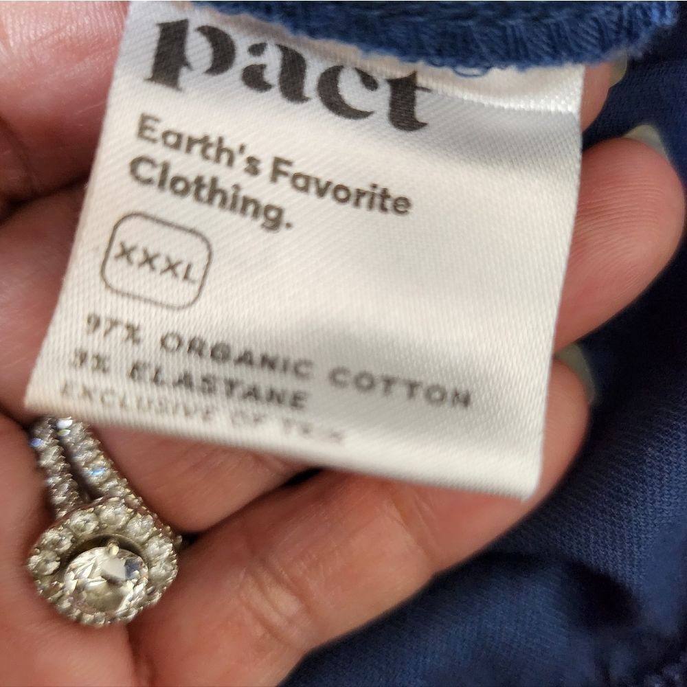 Pact Daily Twill Pants Organic Cotton Womens  Navy Blue Size XXXL New - Picture 7 of 8